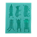 Food Use Grade Silicone Molds 3D Cute Dog Puppy Cake Mold Fondant Mold Cake Decorating Tools Chocolate Gumpaste Ice Mould Tray DIY Kitchen Bakeware