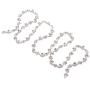 1 Yard Alloy Crystal Rhinestone Chain Beaded Ribbon Trim Sewing Applique Embellishment for Wedding Bridal Dress Clothing Decoration