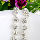 1 Yard Alloy Crystal Rhinestone Chain Beaded Ribbon Trim Sewing Applique Embellishment for Wedding Bridal Dress Clothing Decoration