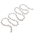 1 Yard Alloy Crystal Rhinestone Chain Beaded Ribbon Trim Sewing Applique Embellishment for Wedding Bridal Dress Clothing Decoration