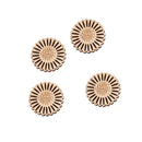 20 Pieces 30mm Rustic Natural Wood Flower Shapes Wooden Embellishment for Wedding Table Scatter Decoration Crafts Children's DIY Sewing Wood Buttons