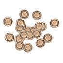 20 Pieces 30mm Rustic Natural Wood Flower Shapes Wooden Embellishment for Wedding Table Scatter Decoration Crafts Children's DIY Sewing Wood Buttons
