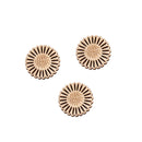 20 Pieces 30mm Rustic Natural Wood Flower Shapes Wooden Embellishment for Wedding Table Scatter Decoration Crafts Children's DIY Sewing Wood Buttons