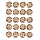 20 Pieces 30mm Rustic Natural Wood Flower Shapes Wooden Embellishment for Wedding Table Scatter Decoration Crafts Children's DIY Sewing Wood Buttons
