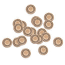 20 Pieces 30mm Rustic Natural Wood Flower Shapes Wooden Embellishment for Wedding Table Scatter Decoration Crafts Children's DIY Sewing Wood Buttons