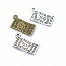 20 Pcs Antique Dollar Charms Pendant For Necklace Jewelry Making DIY Crafts