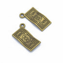 20 Pcs Antique Dollar Charms Pendant For Necklace Jewelry Making DIY Crafts