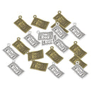 20 Pcs Antique Dollar Charms Pendant For Necklace Jewelry Making DIY Crafts