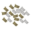 20 Pcs Antique Dollar Charms Pendant For Necklace Jewelry Making DIY Crafts
