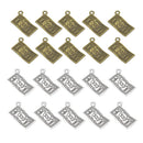 20 Pcs Antique Dollar Charms Pendant For Necklace Jewelry Making DIY Crafts