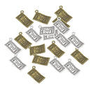 20 Pcs Antique Dollar Charms Pendant For Necklace Jewelry Making DIY Crafts