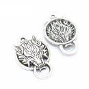 2 Piece Silver Bronze Alloy Wolf Shape Pendant Charms for Jewelry Making DIY Necklace Bracelet Earrings Hair Accessories Craft