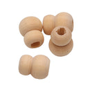 Wholesale 50 Pieces 12x10mm Gourd Large Hole Wood Spacer Beads Wooden Beads Wood Crafts for DIY Jewelry Making Pendant Macrame Beading Supplies