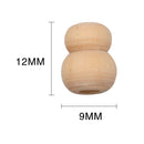 Wholesale 50 Pieces 12x10mm Gourd Large Hole Wood Spacer Beads Wooden Beads Wood Crafts for DIY Jewelry Making Pendant Macrame Beading Supplies