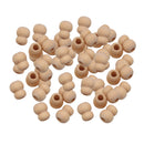 Wholesale 50 Pieces 12x10mm Gourd Large Hole Wood Spacer Beads Wooden Beads Wood Crafts for DIY Jewelry Making Pendant Macrame Beading Supplies
