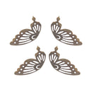 100Pcs Retro Style Butterfly Charms Jewelry Making Accessories Hair Decors Earrings Dangles 42mm Fashion Charms
