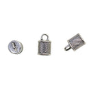 30 Piece Striped Bell Shape Cord Tassel End Cap Beads Caps Stopper Jewelry Making Findings Connector for DIY Necklace Bracelet Earrings