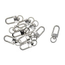 10 Pieces Alloy Small Swivel Clasps Lanyard Snap Hook Lobster Claw Clasp Clips Keychain Key Ring Jewelry Findings