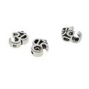 50 Piece Antique Silver Alloy Meditation Yoga Om Charms Spacer Loose Beads for DIY Necklace Bracelet Jewelry Making Beading Craft