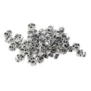 50 Piece Antique Silver Alloy Meditation Yoga Om Charms Spacer Loose Beads for DIY Necklace Bracelet Jewelry Making Beading Craft