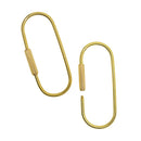 2 Set Gold Mini Key Chain Making Carabiner, Screw Locking Carabiner Keychain Key Rings DIY Craft Accessories - Multi-purpose and Fashionable
