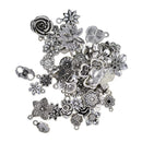 100g/Pack Alloy Assorted Flower Pendants Charms Handmade Accessory for DIY Necklace Earrings Wedding Bridal Hair Jewelry