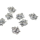50 Piece Silver Alloy Elephants Pendant Charms for Jewelry Making DIY Mother's Day Necklace Bracelet Earrings Craft