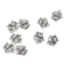 50 Piece Silver Alloy Elephants Pendant Charms for Jewelry Making DIY Mother's Day Necklace Bracelet Earrings Craft