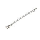 20 Sets Silver Plated Necklace Extender Bracelet Extender Extender Chain with Snap Heart Clasp & Teardrop Ends DIY Jewelry Findings