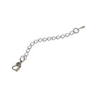 20 Sets Silver Plated Necklace Extender Bracelet Extender Extender Chain with Snap Heart Clasp & Teardrop Ends DIY Jewelry Findings
