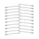 20 Sets Silver Plated Necklace Extender Bracelet Extender Extender Chain with Snap Heart Clasp & Teardrop Ends DIY Jewelry Findings