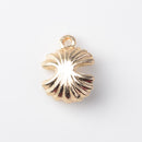 10pieces Bail Design Fashion Alloy Pearl Shell Charms Jewelry Making Pendant DIY Craft Accessory Gold 13X16mm