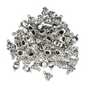 50 Piece Antique Silver Alloy Heart Shape Large Hole Beads with Bails Hanger Charms for DIY Necklace Bracelet Jewelry Making Beading Craft