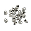 30 Piece Antique Silver Alloy Heart Lock Large Hole Beads with Bails Hanger Charms for DIY Necklace Bracelet Jewelry Making Beading Craft