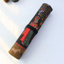 National Style 20 Slot Roll Up Canvas Acrylic Watercolor Oil Painting Brush Storage Case Bag Holder Pouch Bag Organizer