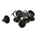 10 Pieces Smooth Bronze Brass Adjustable Ring Settings Blank/Base, Fit 25mm Glass Cabochons,Buttons;Ring Bezels