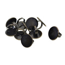 10 Pieces Smooth Bronze Brass Adjustable Ring Settings Blank/Base, Fit 25mm Glass Cabochons,Buttons;Ring Bezels