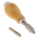 Wooden Handle Hand Drill Hand Knob Drill Pin Vise Hole Drill Reamer Chuck Clamp Twist Universal For Hobby Electronics Crafts Jewelry Watch making