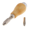 Wooden Handle Hand Drill Hand Knob Drill Pin Vise Hole Drill Reamer Chuck Clamp Twist Universal For Hobby Electronics Crafts Jewelry Watch making
