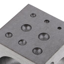 Heavy Duty Dapping Block Square with Polished High Smooth Round 18 Cavities, 2" x 2" x 2", 2 - 38mm Diameter Metal Forming Dapping Doming Punch Block