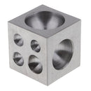 Heavy Duty Dapping Block Square with Polished High Smooth Round 18 Cavities, 2" x 2" x 2", 2 - 38mm Diameter Metal Forming Dapping Doming Punch Block