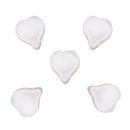 LOT 30 Pieces Each Pack White Petal Shaped Czech Glass Spacer Beads Loose Beads Jewelry Findings for Jewelry Making Repairing Crafts, 12 x 14 mm