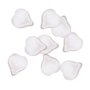 LOT 30 Pieces Each Pack White Petal Shaped Czech Glass Spacer Beads Loose Beads Jewelry Findings for Jewelry Making Repairing Crafts, 12 x 14 mm