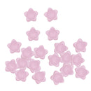 20Pieces Lovely Pink Flower Cap Beads Czech Glass Floral Caps Transparent Glass Beads (12mm in Length, Hole Size 1mm)