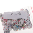 50 Pieces Mixed Fabric Cloth Covered Metal Round Shank Buttons Sewing Buttons for Bag Cloth Buckle Craft Garment Accessories 12mm