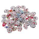 50 Pieces Mixed Fabric Cloth Covered Metal Round Shank Buttons Sewing Buttons for Bag Cloth Buckle Craft Garment Accessories 12mm