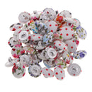 50 Pieces Mixed Fabric Cloth Covered Metal Round Shank Buttons Sewing Buttons for Bag Cloth Buckle Craft Garment Accessories 12mm