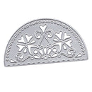 1Pcs Flower Half Round Cutting Stencil, Carbon Steel Cutting Dies Template for Cards Scrapbook Holiday DIY Decoration Crafts - (4.02 x 2.17inch)