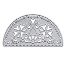 1Pcs Flower Half Round Cutting Stencil, Carbon Steel Cutting Dies Template for Cards Scrapbook Holiday DIY Decoration Crafts - (4.02 x 2.17inch)