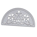 1Pcs Flower Half Round Cutting Stencil, Carbon Steel Cutting Dies Template for Cards Scrapbook Holiday DIY Decoration Crafts - (4.02 x 2.17inch)